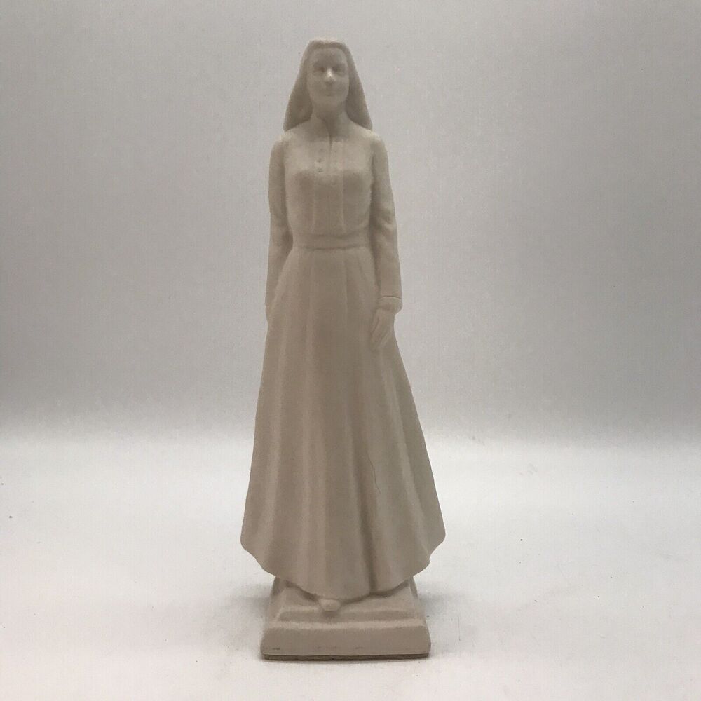 Hansen Classics 80s LDS Smith Young Woman 9" Porcelain Bisque Mormon Figurine